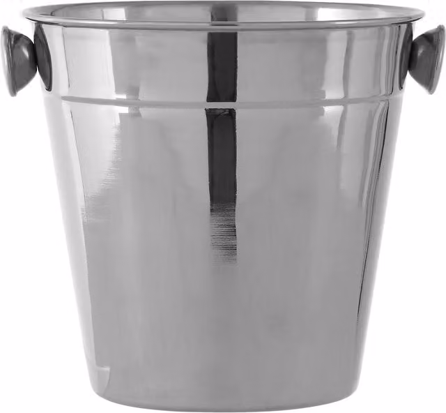 Orsina Stainless Steel Ice Bucket with Shiny Finish in Silver