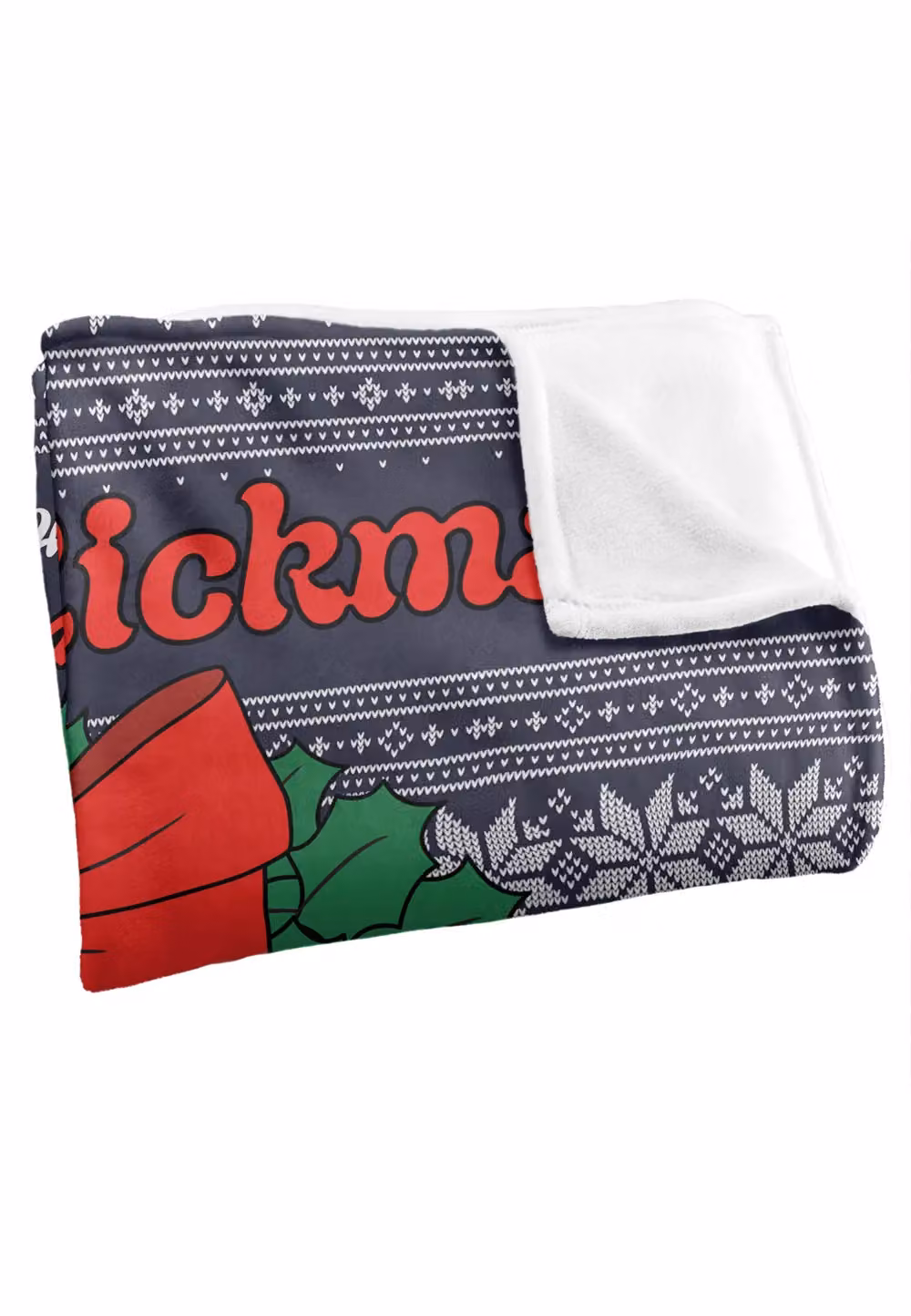 Warner Brothers Rick & Morty Merry Rickmas Ugly Christmas Sweater Throw Blanket, White/Multicolour, W: 152 cm, D: 127 cm – 3