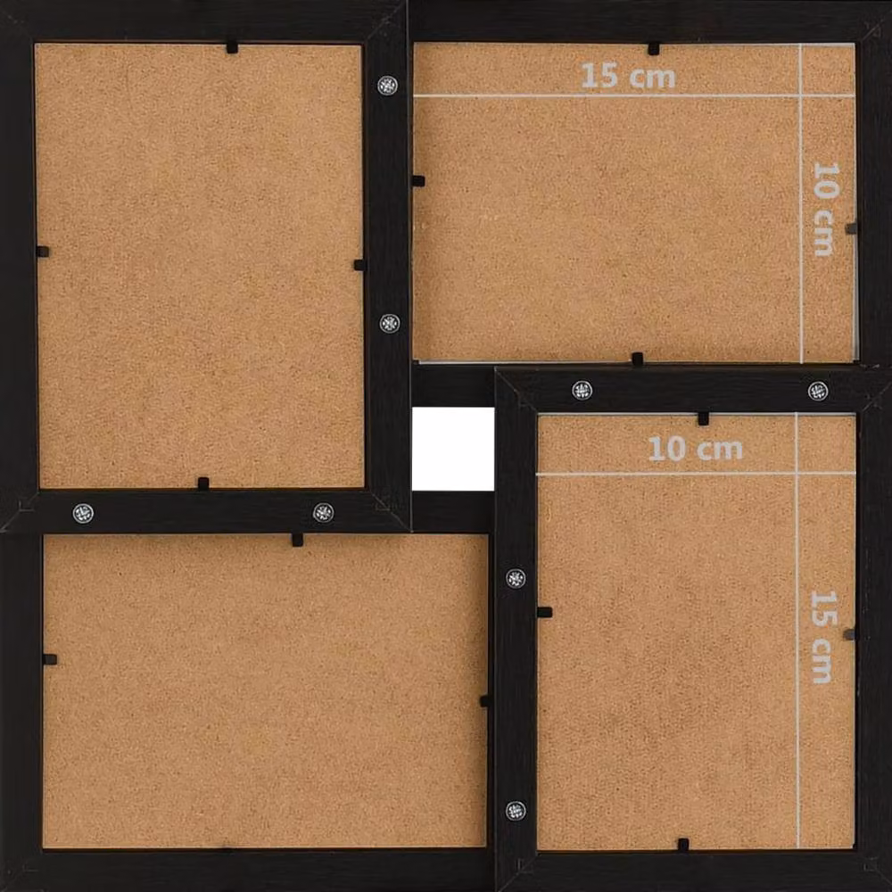 Berkfield Home Modern Black MDF Collage Photo Frame for 24 Pictures, Size: 10 x 15 cm – 4