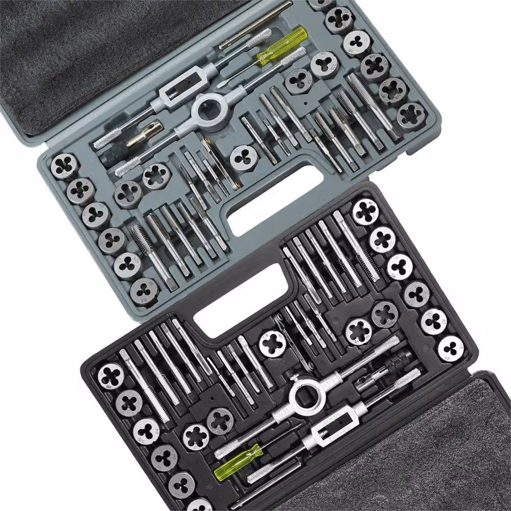 Nordara 80-Piece Metric and SAE Tap and Die Set in Silver Stainless Steel – 3