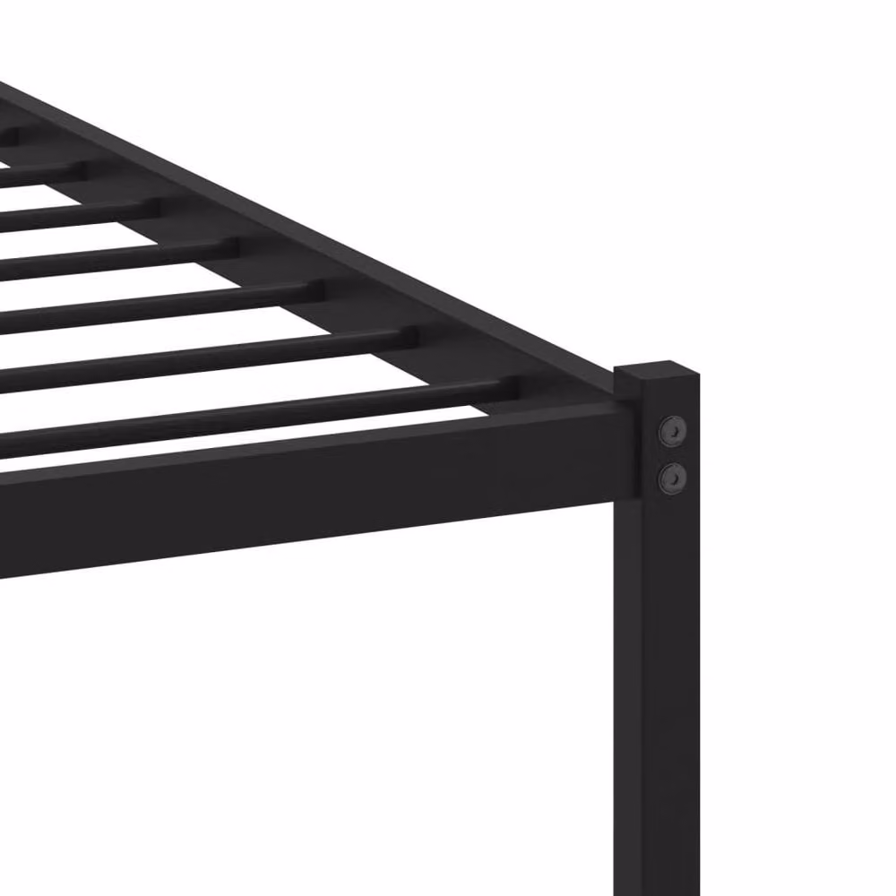 Berkfield Home Metal and Wood Bed Frame with Drawers in Black and Sonoma Oak, W/D/H: 100 x 200 cm – 6
