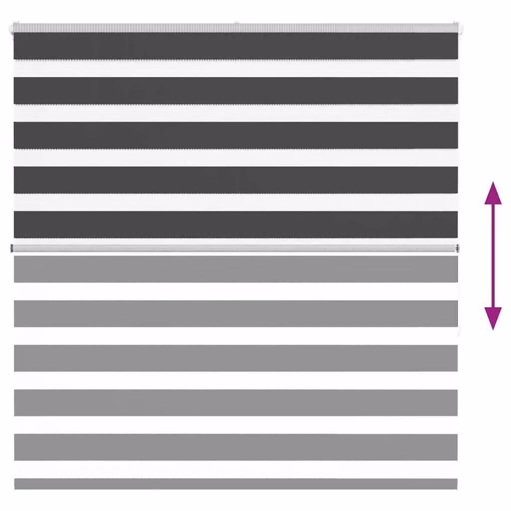 Berkfield Home Black Zebra Day and Night Blind, W: 150 cm, H: 150 cm – 4