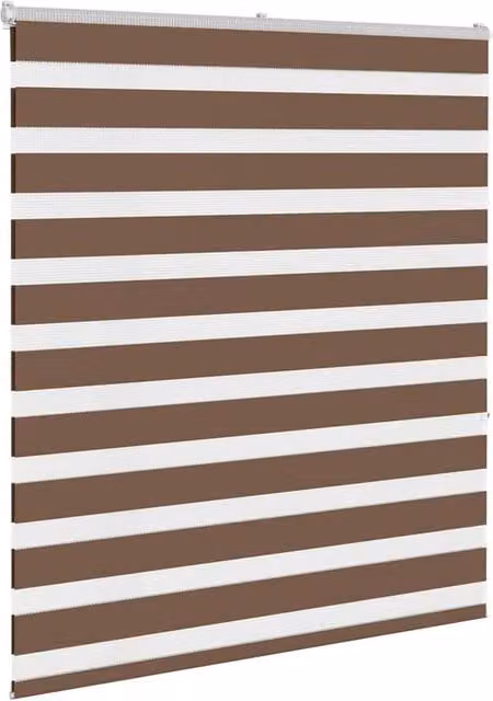 Berkfield Home Elegant Zebra Blind in Brown, W: 130 cm, H: 150 cm
