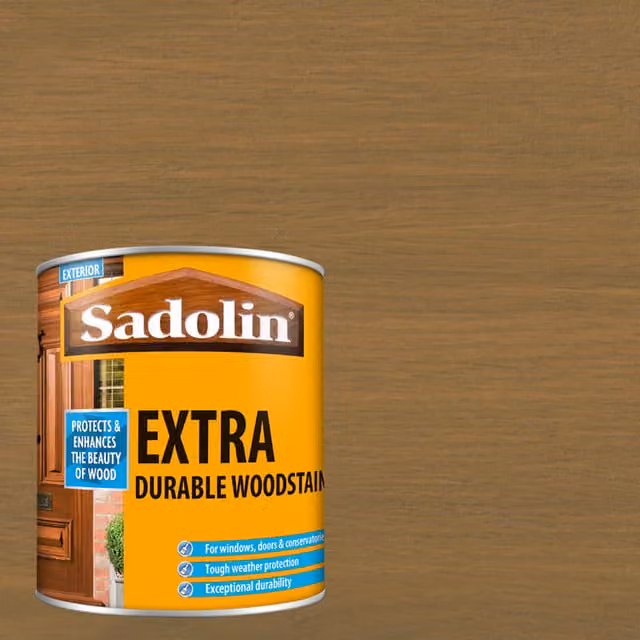 Sadolin Extra Durable Water Repellent Woodstain in Oak, 5 l
