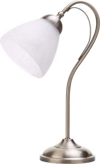 Litecraft Barcelona LED Table Lamp in Gold/Brass with Glass Shade