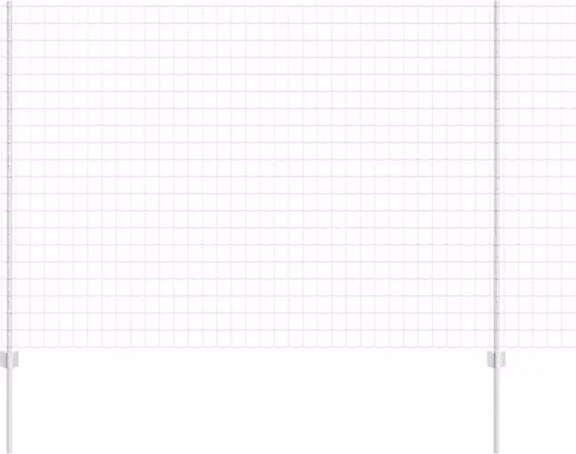 Berkfield Home Euro Fence with 10 U Posts, Galvanised Steel, Silver/Grey, 6 x 10 m