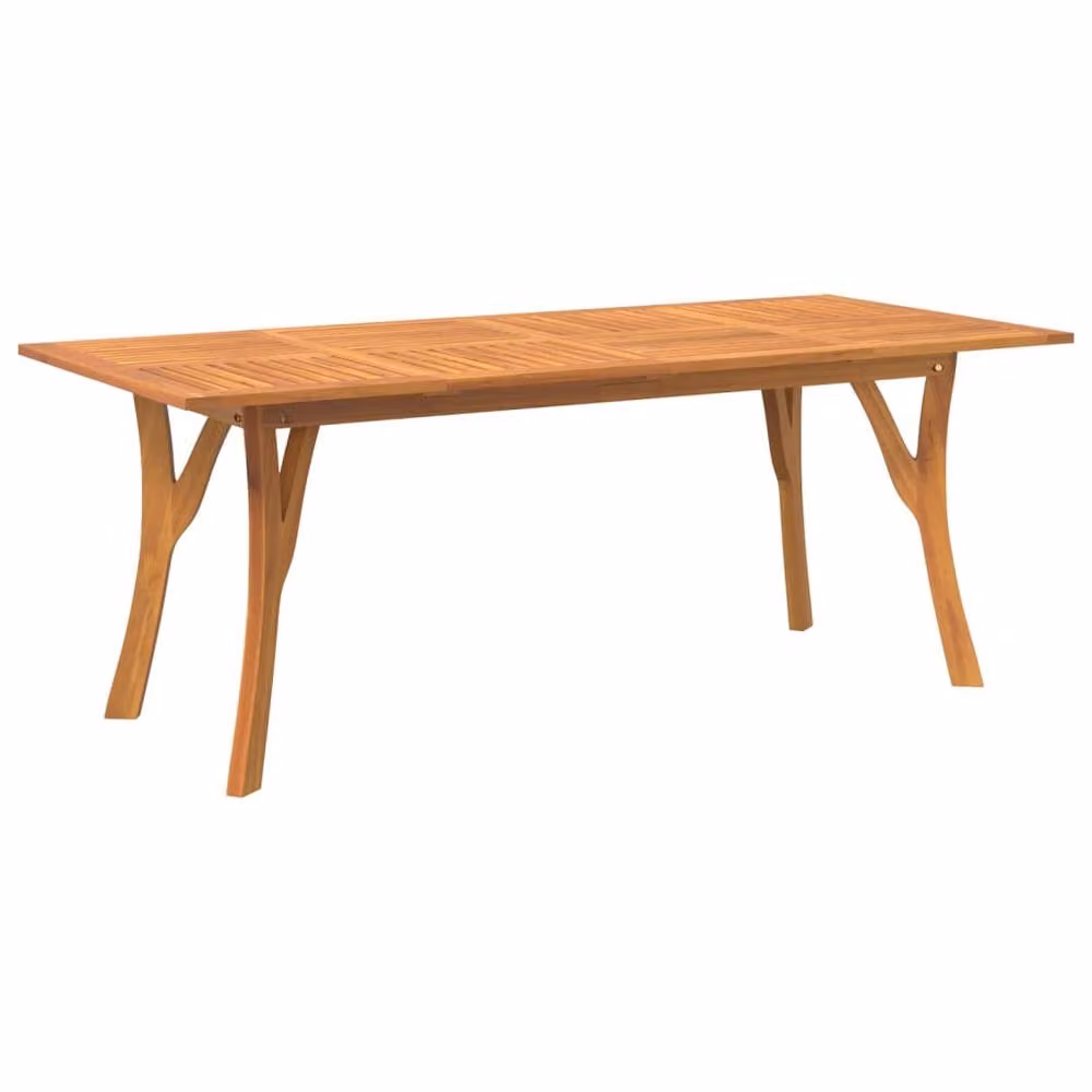 Berkfield Home Extendable Rectangular Garden Table in Brown Oiled Acacia Wood W/D/H: 200 x 90 x 75 cm