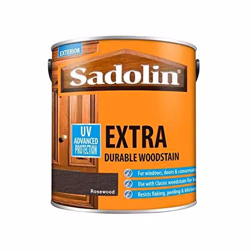Sadolin Extra Durable Weatherproof Woodstain, Sheesham Brown, 2.5 l