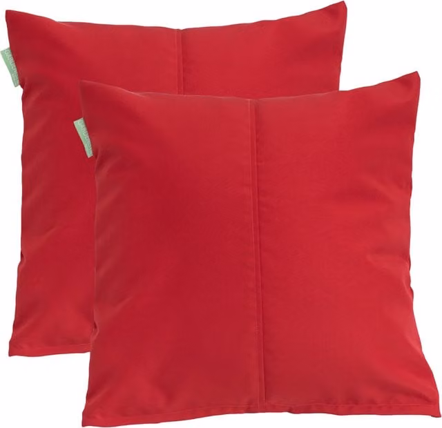 Gardenista Premium Red Square Garden Scatter Cushion, Pack of 2, W/D/H: 45.72 x 45.72 x 45.72 cm
