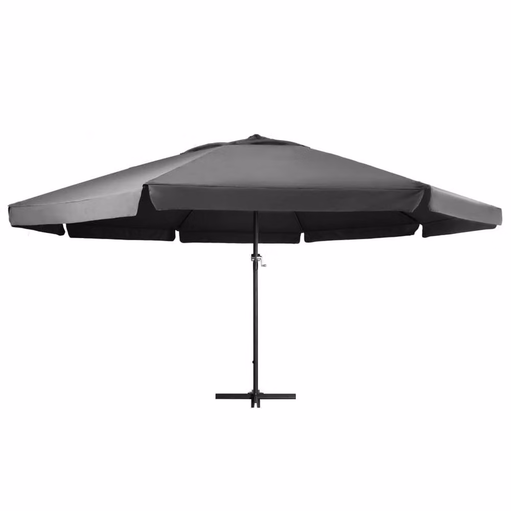 Berkfield Home Outdoor Parasol with Aluminium Pole, Anthracite and Black, 600 cm – 2