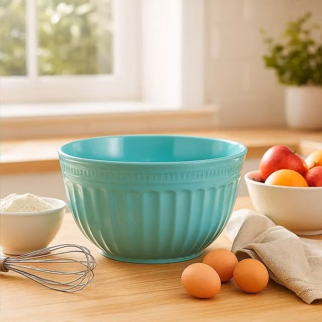 Orsina Extra Large Versatile Round Mixing and Serving Salad Bowl in Green