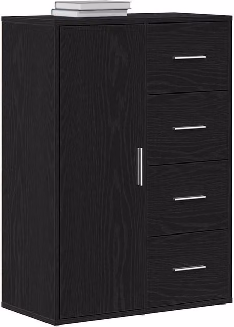 Berkfield Home Black Oak Sideboard, W/D/H: 60 x 31 x 84 cm – 1