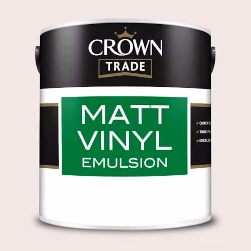Crown Trade Matt Vinyl Dispersion Paint in Pink Multicolour, 2.5 l – 2