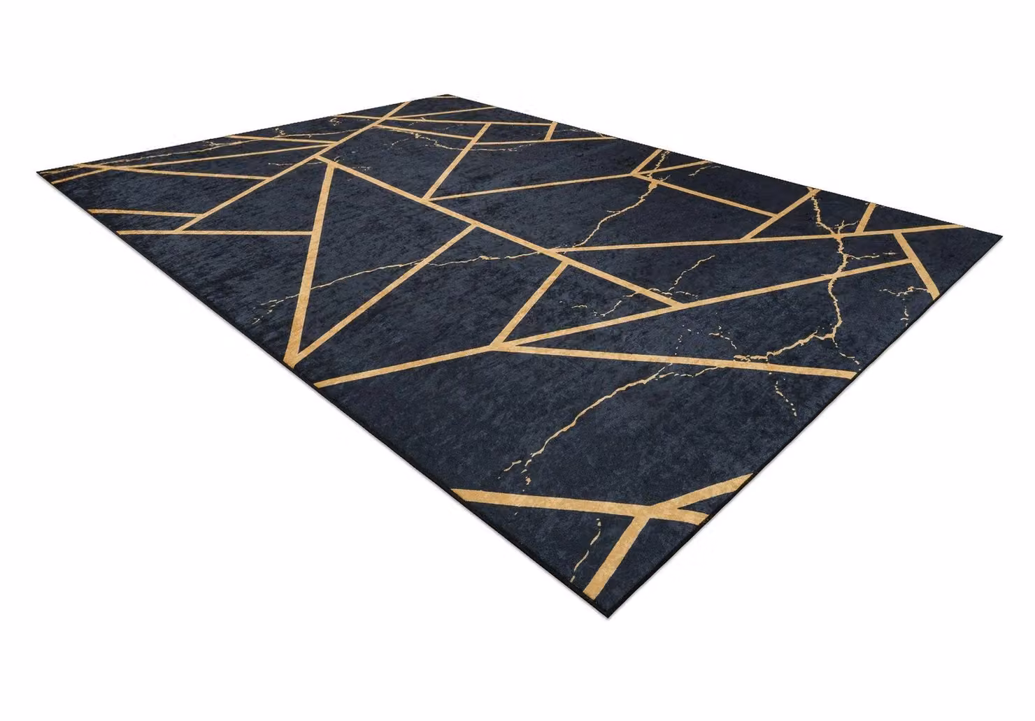 RugsX Andre Geometric Modern Black Polyester Rug, W: 120 cm, L: 170 cm – 2