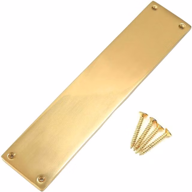 Golden Grace Polished Brass Victorian Finger Plates in Gold and Bronze