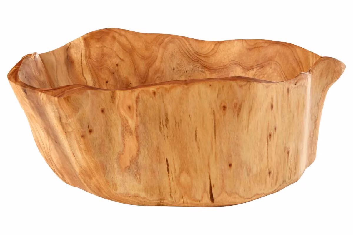 Orsina Natural Cedarwood Kora Large Brown Serving Bowl – 2