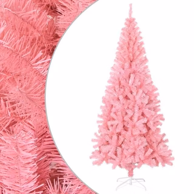 Berkfield Home Pink Artificial Christmas Tree with Stand, Height: 180 cm