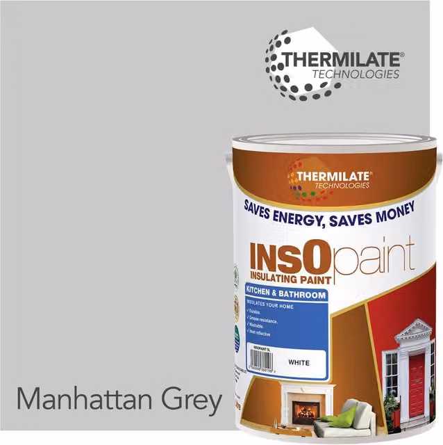 Thermilate Technologies Manhattan Grey Kitchen and Bathroom Acrylic Paint, 5 l – 1