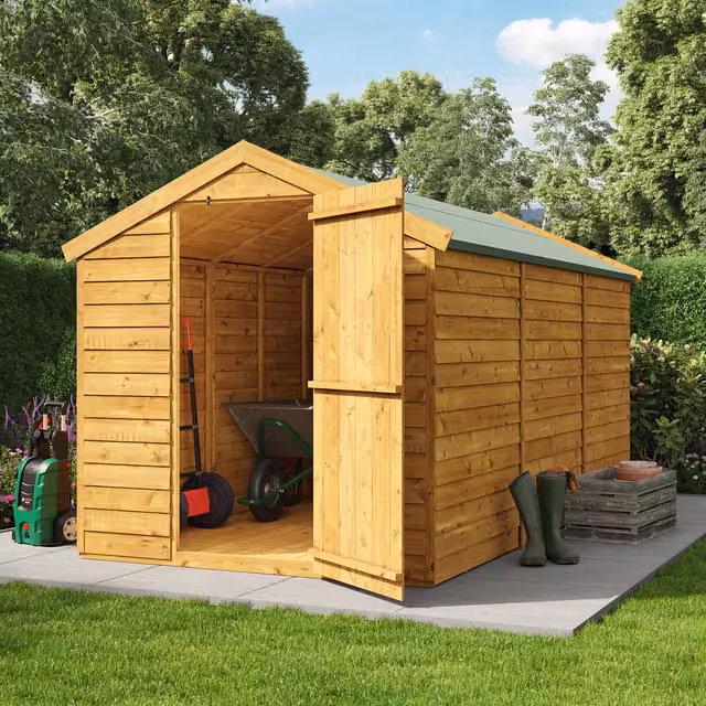 BillyOh Super Saver Overlap Apex Wooden Shed in Brown