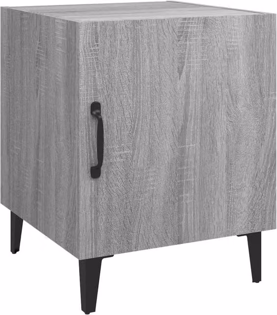 Berkfield Home Elegant Bedside Cabinets, 2 Piece Set in Grey Sonoma, W/D/H: 40 x 40 x 50 cm