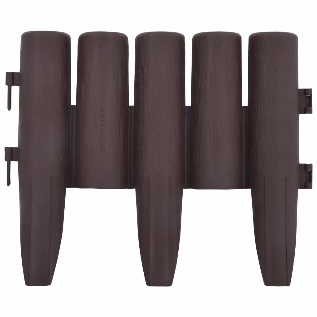 Berkfield Home Brown Plastic Lawn Edging, 36 Pieces, 10 m – 3