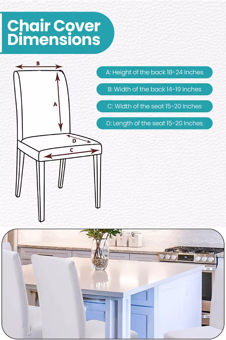 Neel Blue White High-Back Spandex Stretch Universal Armless Dining Chair Protective Slipcover