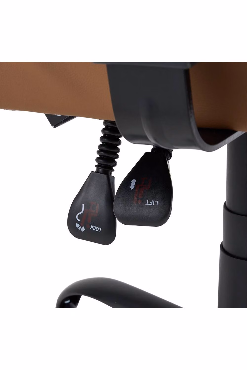 Living and Home Ergonomic High Back Office Chair with Footrest and Castors in Brown – 5