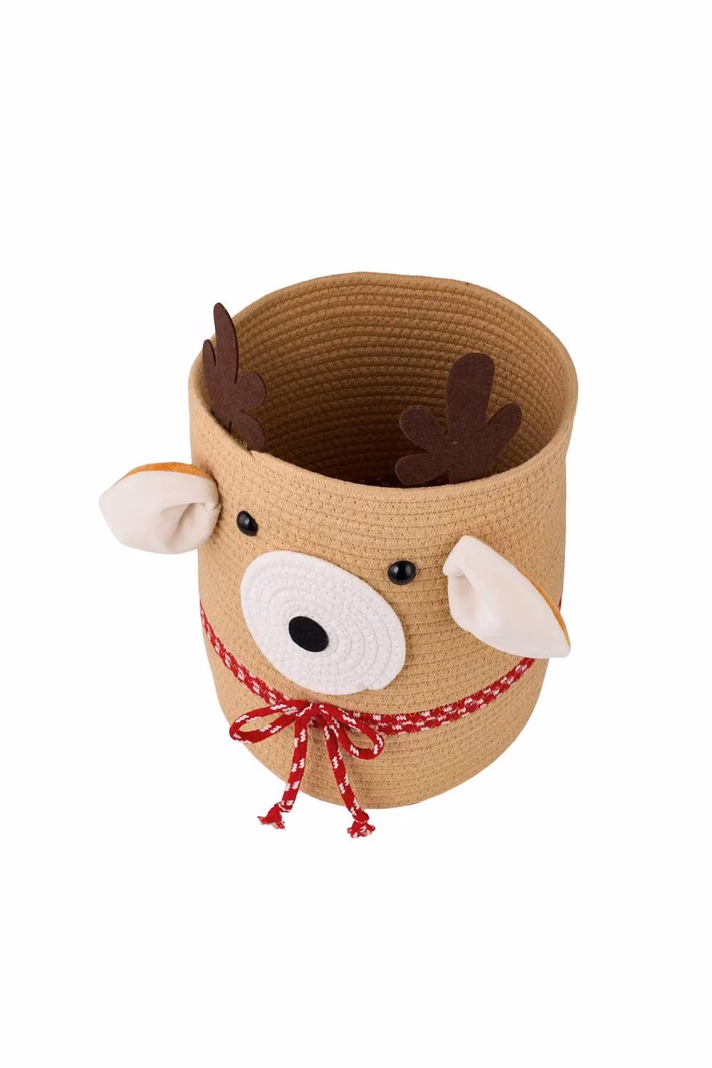 Living and Home Christmas Reindeer Woven Rattan Storage Basket in Brown – 2