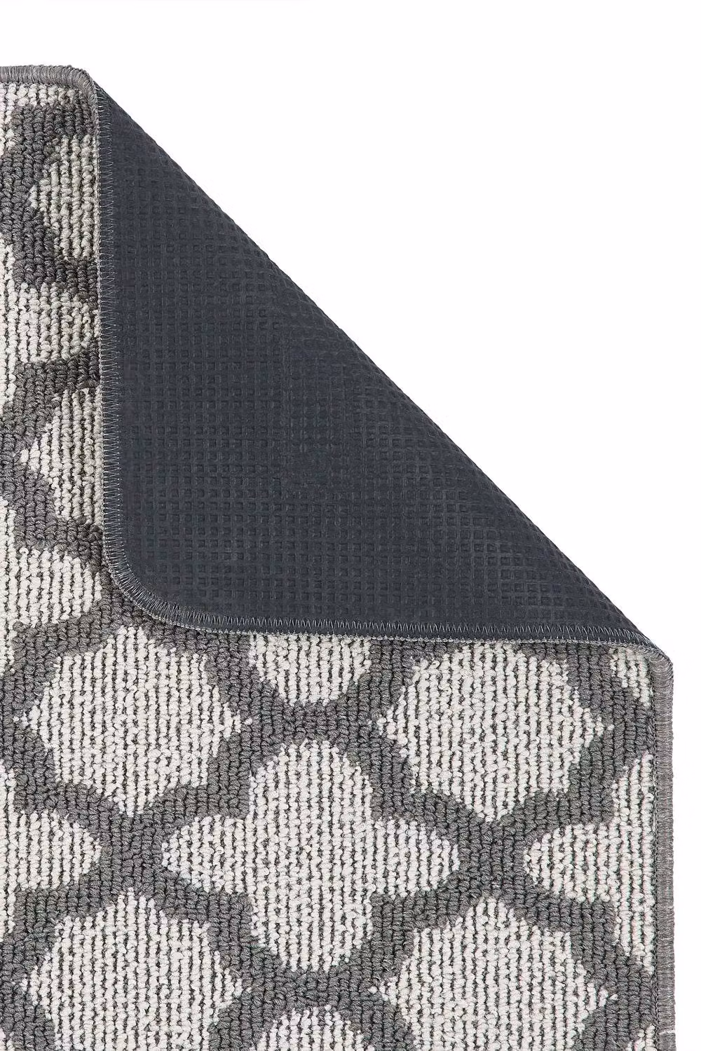 My Mat Moroccan Tile Silver and Grey Stain Resistant Non-Slip Runner, W: 67 cm, L: 150 cm – 5