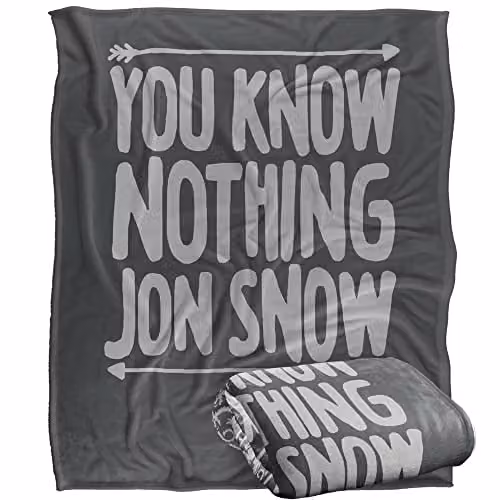 LOGOVISION Game of Thrones White Silky Touch Super Soft Fleece Throw Blanket W/D/H: 152 x 127 cm – 1