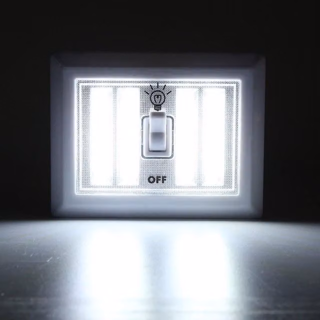 Marco Paul White COB LED Under Cabinet Night Light with Self-Adhesive Backing