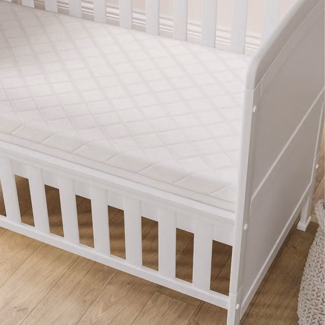 Starlight Babies Dual-Sided Water-Resistant Eco Friendly Cot Mattress, White, W/D/H: 120 x 120 x 5 cm