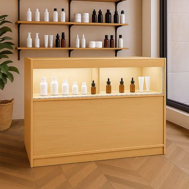Monster Shop B1200 LED Shop Counter in Beige