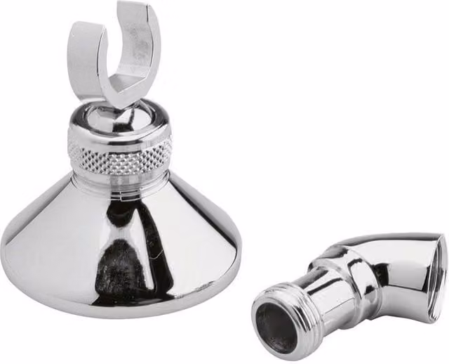 Balterley Round Wall Bracket and Elbow in Chrome Silver