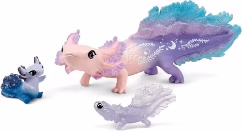 Schleich Bayala 3Pc Axolotl Discovery Playset in Multicolour, Blue and Green – 5
