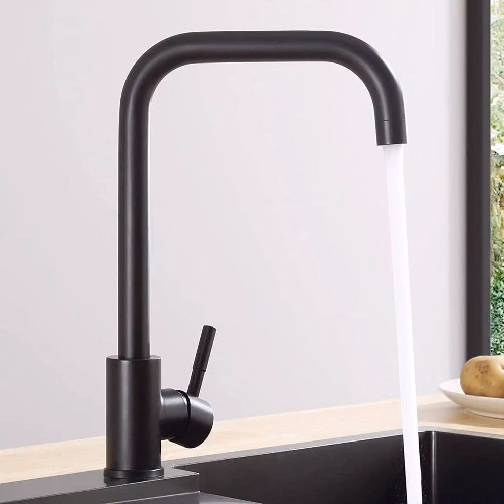 Kelvenix Modern Black Single Lever Kitchen Sink Mixer Tap – 3