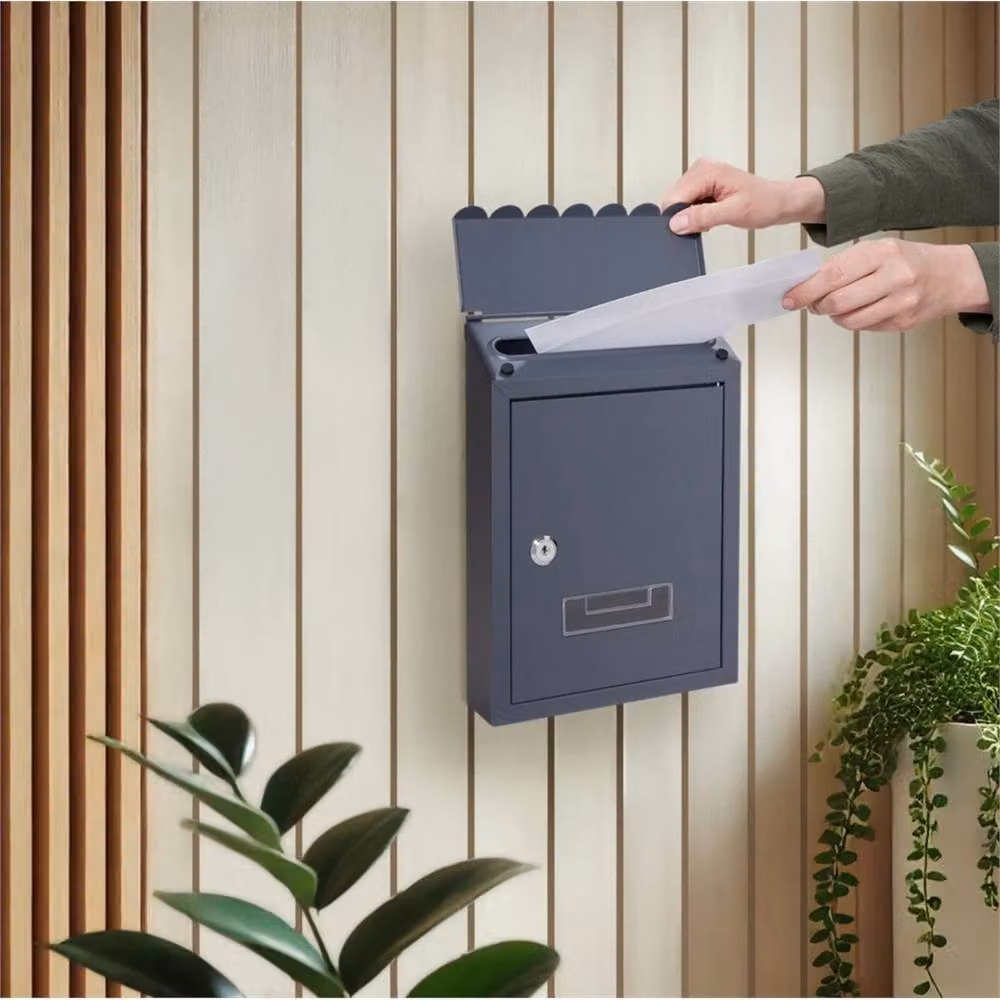 SPETLEK Grey Steel Wall Mounted Letter Box – 2