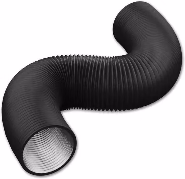 FLAVORA Black Exhaust Hose Tube Pipe, W/D/H: 52 cm x 1000 cm x 15 cm