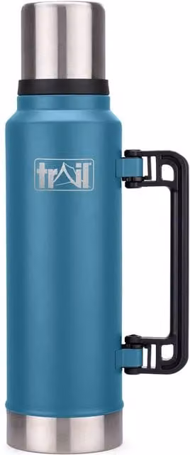 Trail Petrol Outdoor Leisure Vacuum Flask with Handle, Stainless Steel, 1000-1300ml