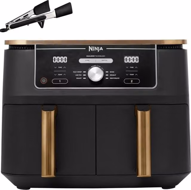 Ninja Dual Zone Digital Air Fryer 9.5L with Digital Display, Black