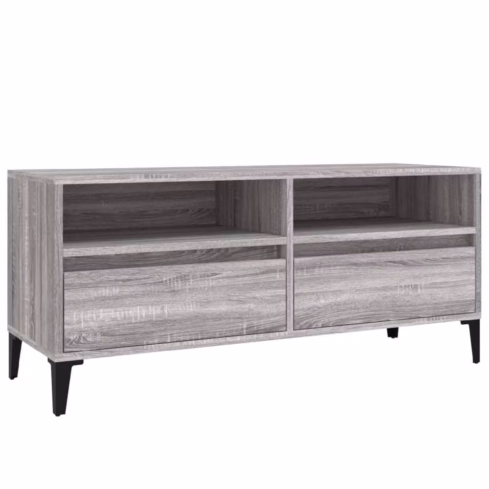 Berkfield Home Grey Sonoma TV Cabinet in Engineered Wood W/D/H: 100 x 34.5 x 44.5 cm – 2