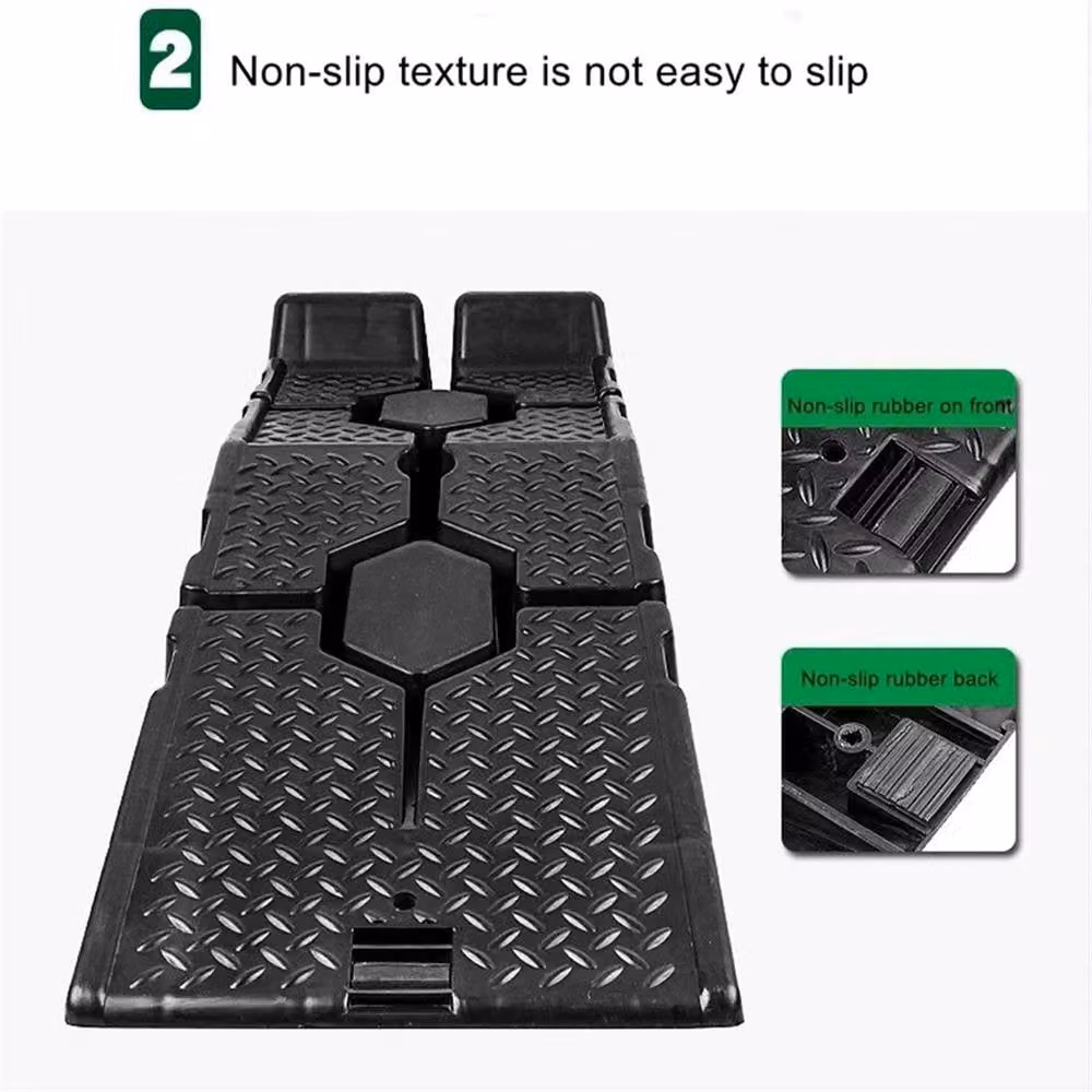 NESTLUNE Heavy Duty Low Rise Car and Van Ramps, Black Plastic, 5 Tonne Capacity – 7