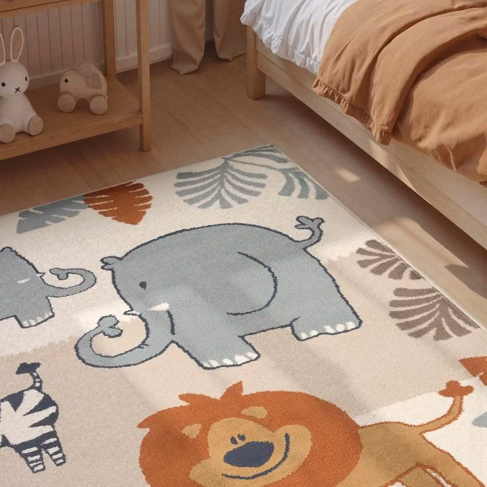 THE RUGS Adventures Kids Savanna Rug, Cream Multicolour, W: 120 cm, D: 170 cm – 4