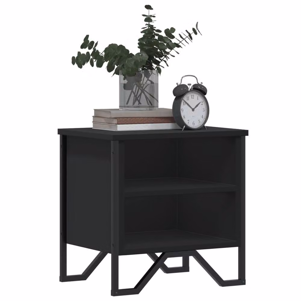 Berkfield Home Elegant Bedside Cabinet in Black, W/D/H: 40 x 30 x 40 cm – 4