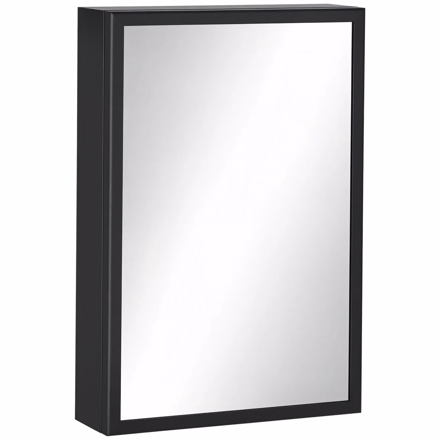 Kleankin Wall Mounted Black Bathroom Cabinet with Mirror and Internal Shelves, W/D/H: 40 x 12 x 60 cm – 10