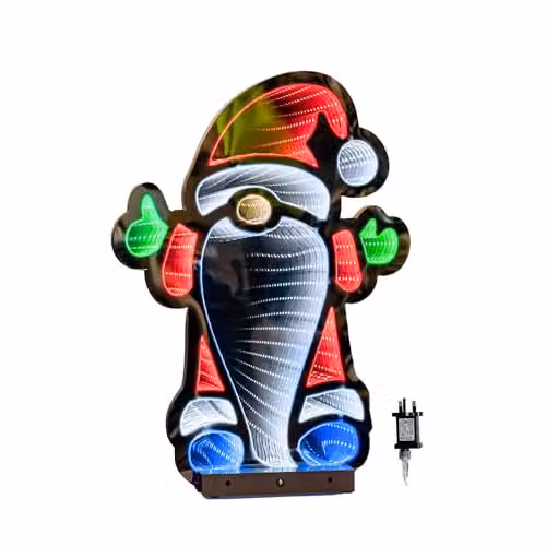 Samuel ALEXANDER 40cm Infinity Christmas Santa with Metal Base and Multi-Coloured LEDs – 2