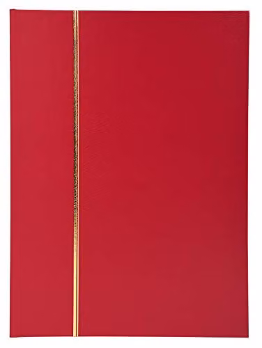 Exacompta Classic Stamp Album in Red Faux Leather with 32 Pages, W: 22.5 cm, H: 30.5 cm