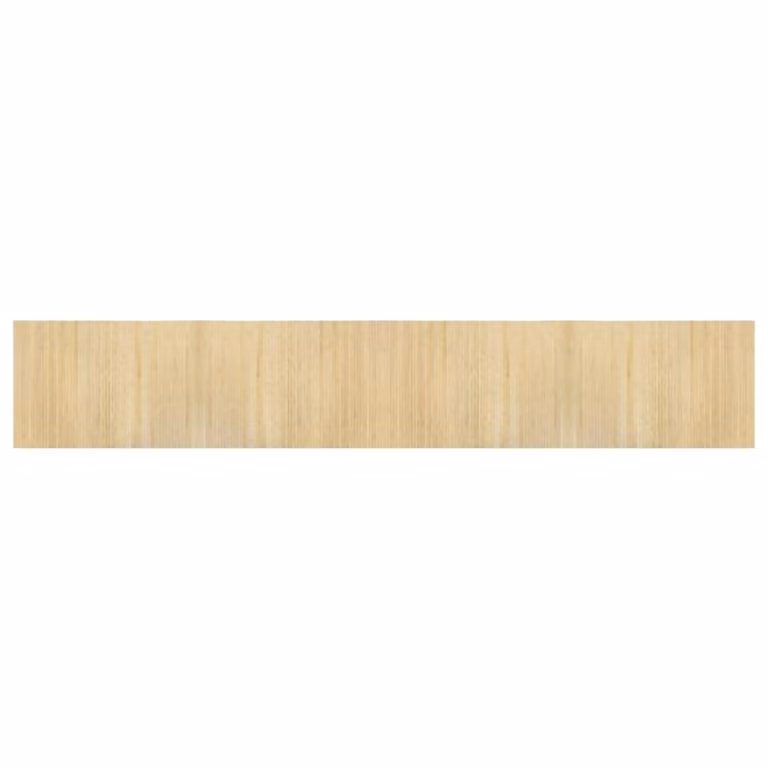 Berkfield Home Rectangular Bamboo Rug in Beige, W: 70 cm, L: 400 cm