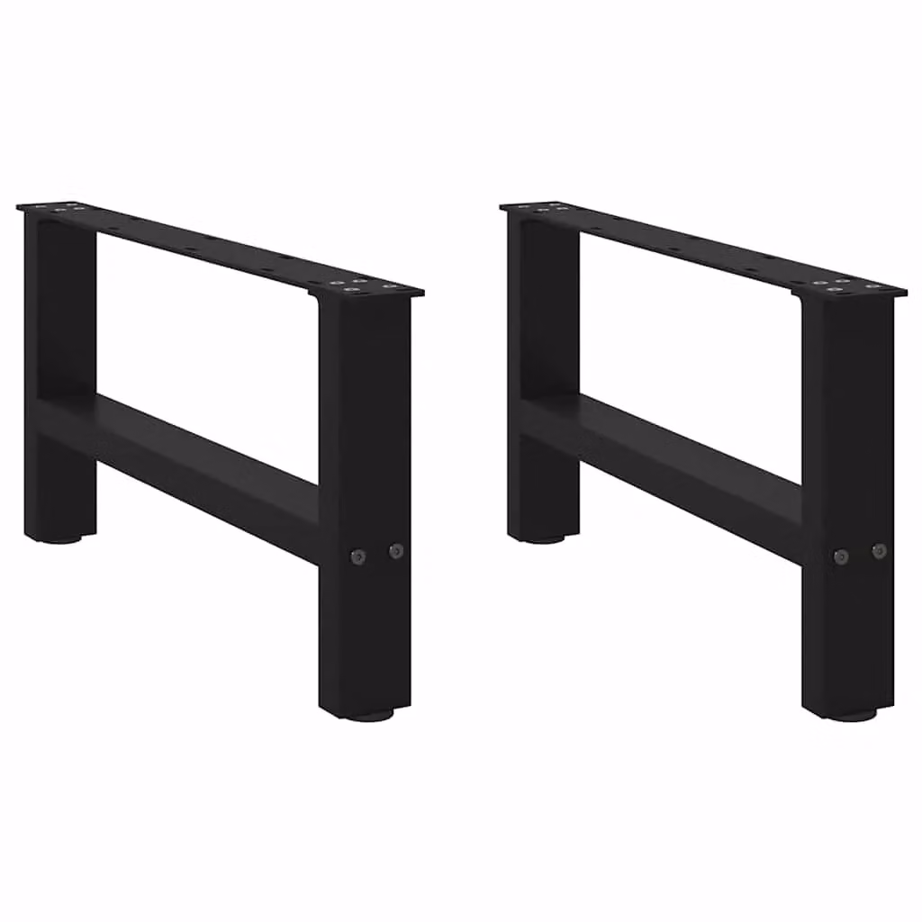 Berkfield Home Black Steel Coffee Table Legs, 2 Pieces, H: 70 cm, W: 30.5 cm – 1