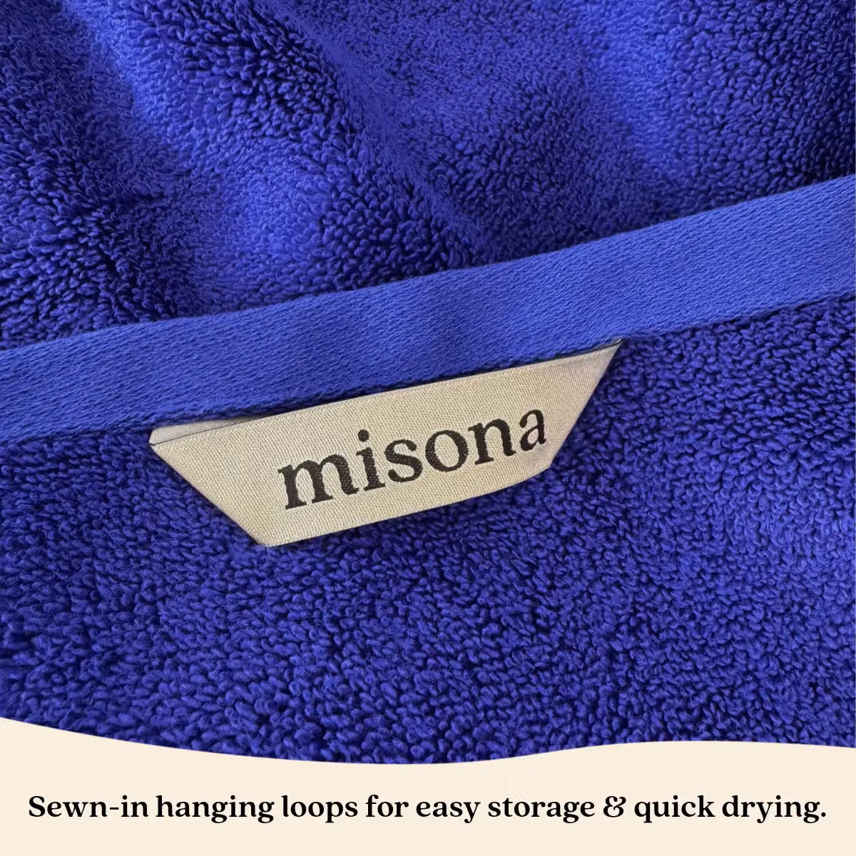 Misona Ultra Soft Bamboo and Cotton Bath Sheet in Blue – 3
